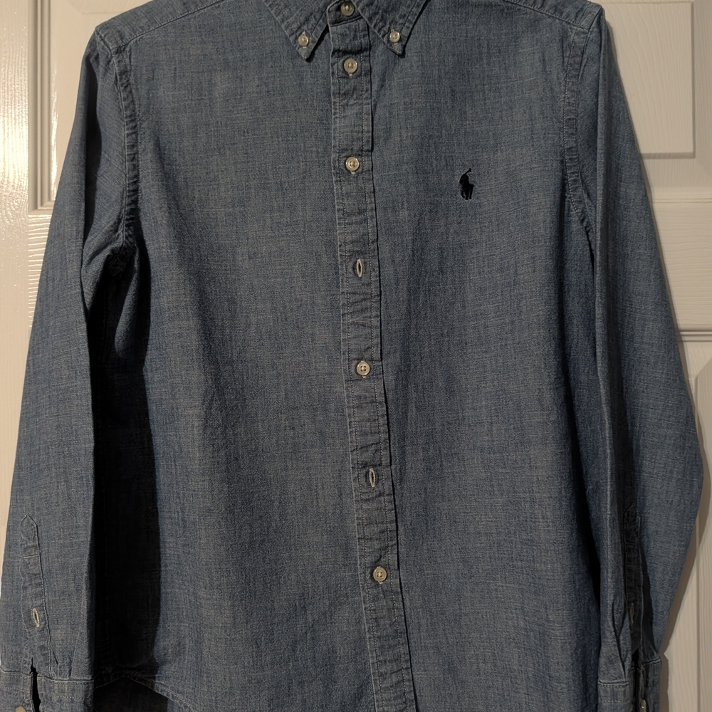 Ralph Lauren Boy's Blue Chambray Button-Down Shirt